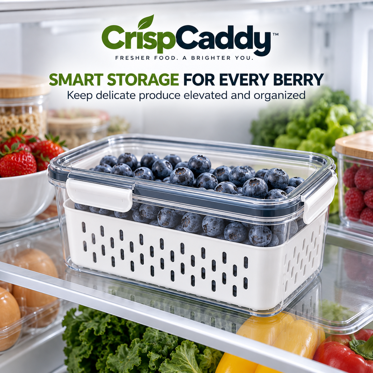 CrispCaddy™ Fresh Produce Storage Containers