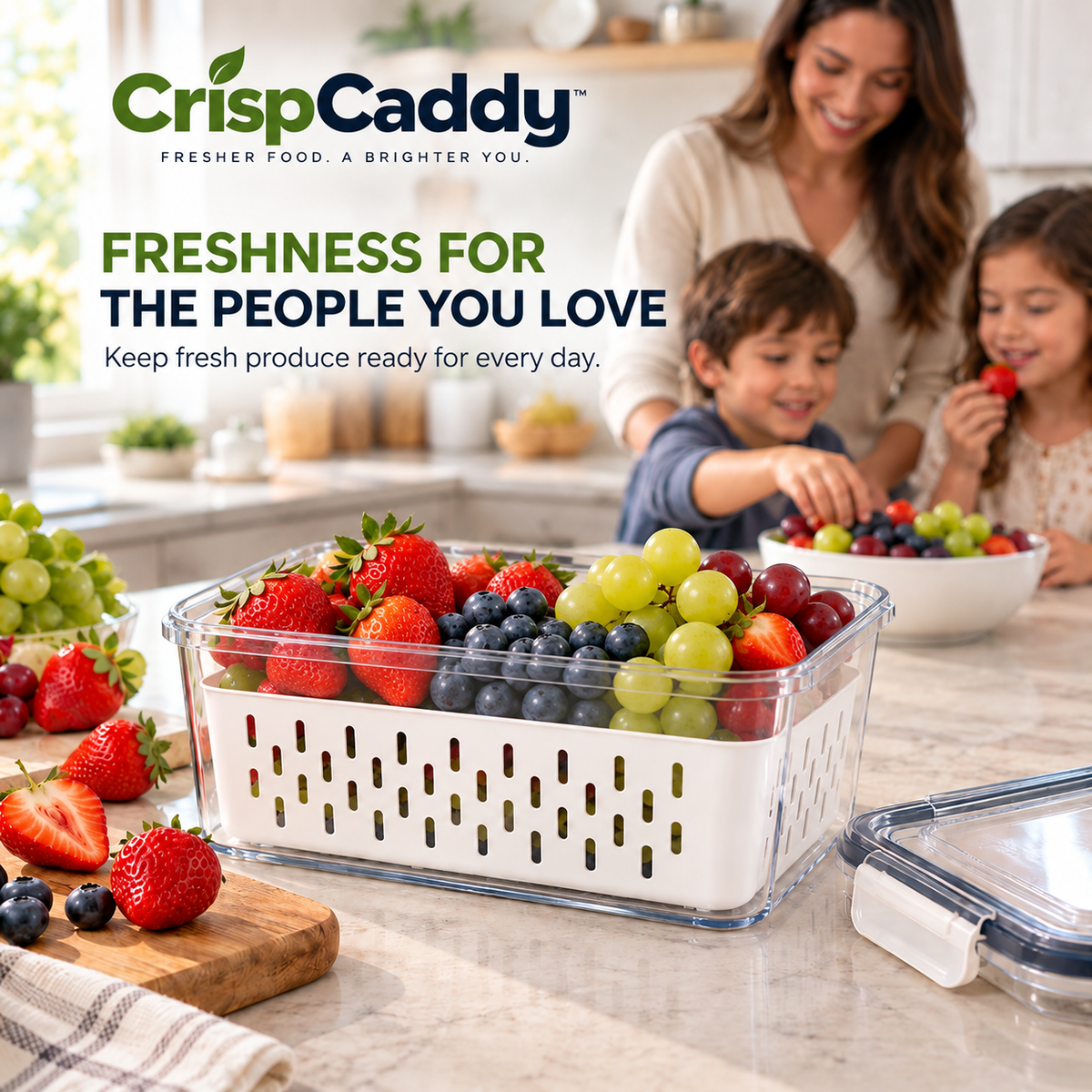 CrispCaddy™ Fresh Produce Storage Containers